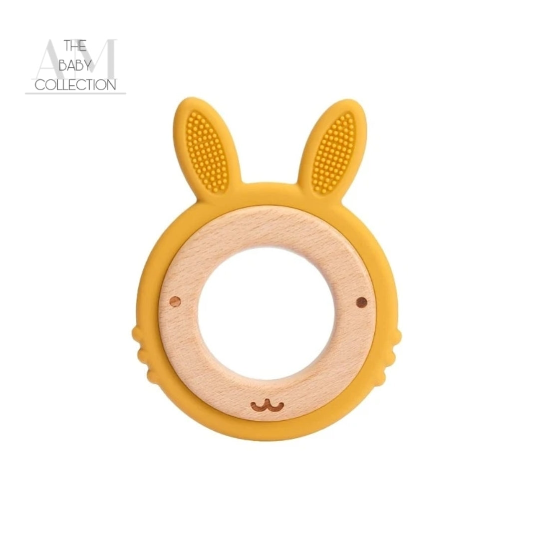 Bunny Wooden Silicone Teether