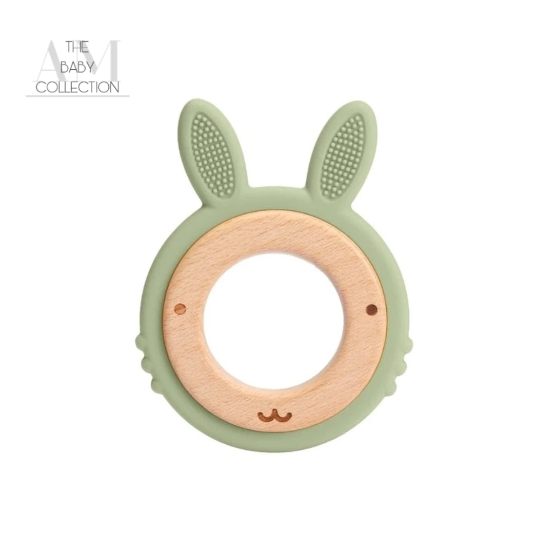 Bunny Wooden Silicone Teether