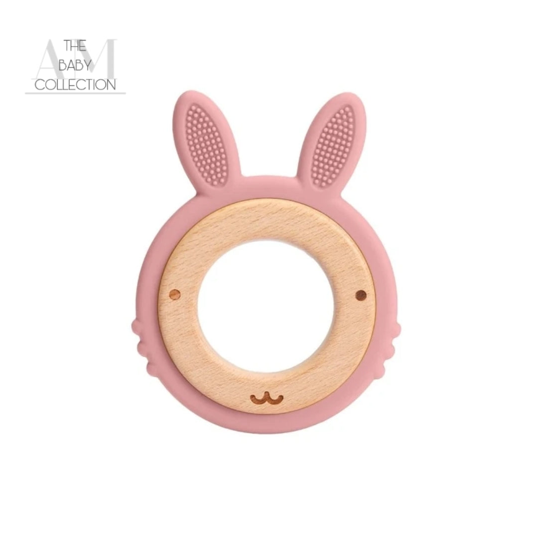 Bunny Wooden Silicone Teether