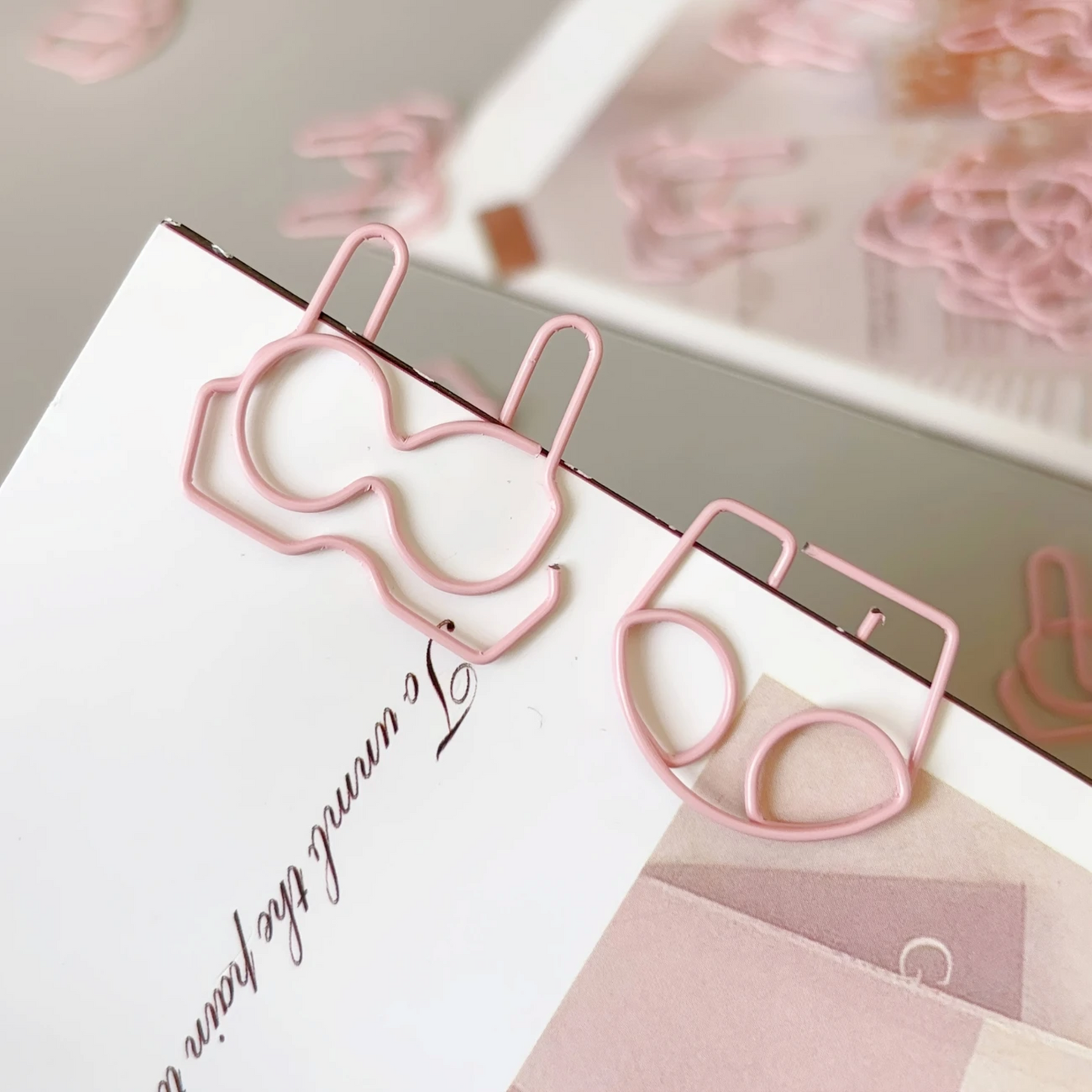 Blush Pink Lingerie Paper Clips