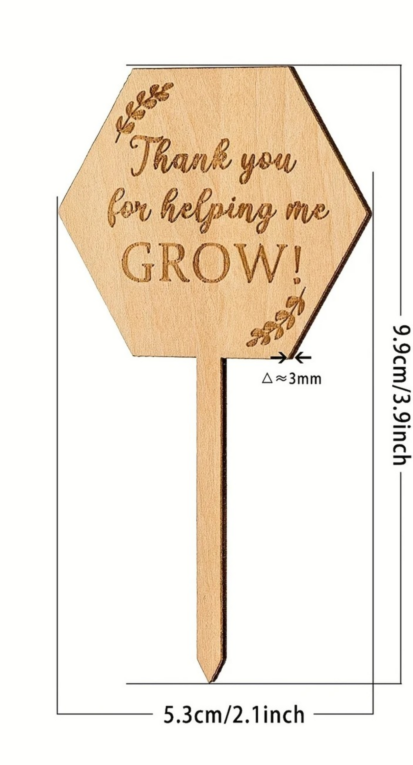 Helping Me Grow Wooden Sign
