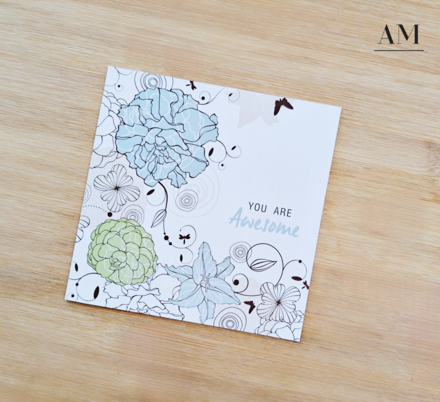 You Are Awesome Floral Card