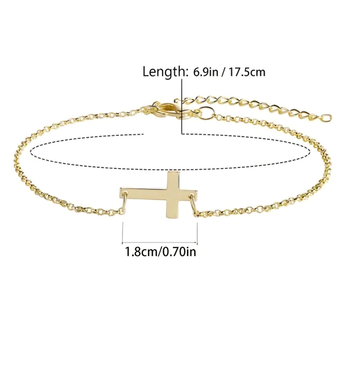 Stainless Steel Cross Bracelet