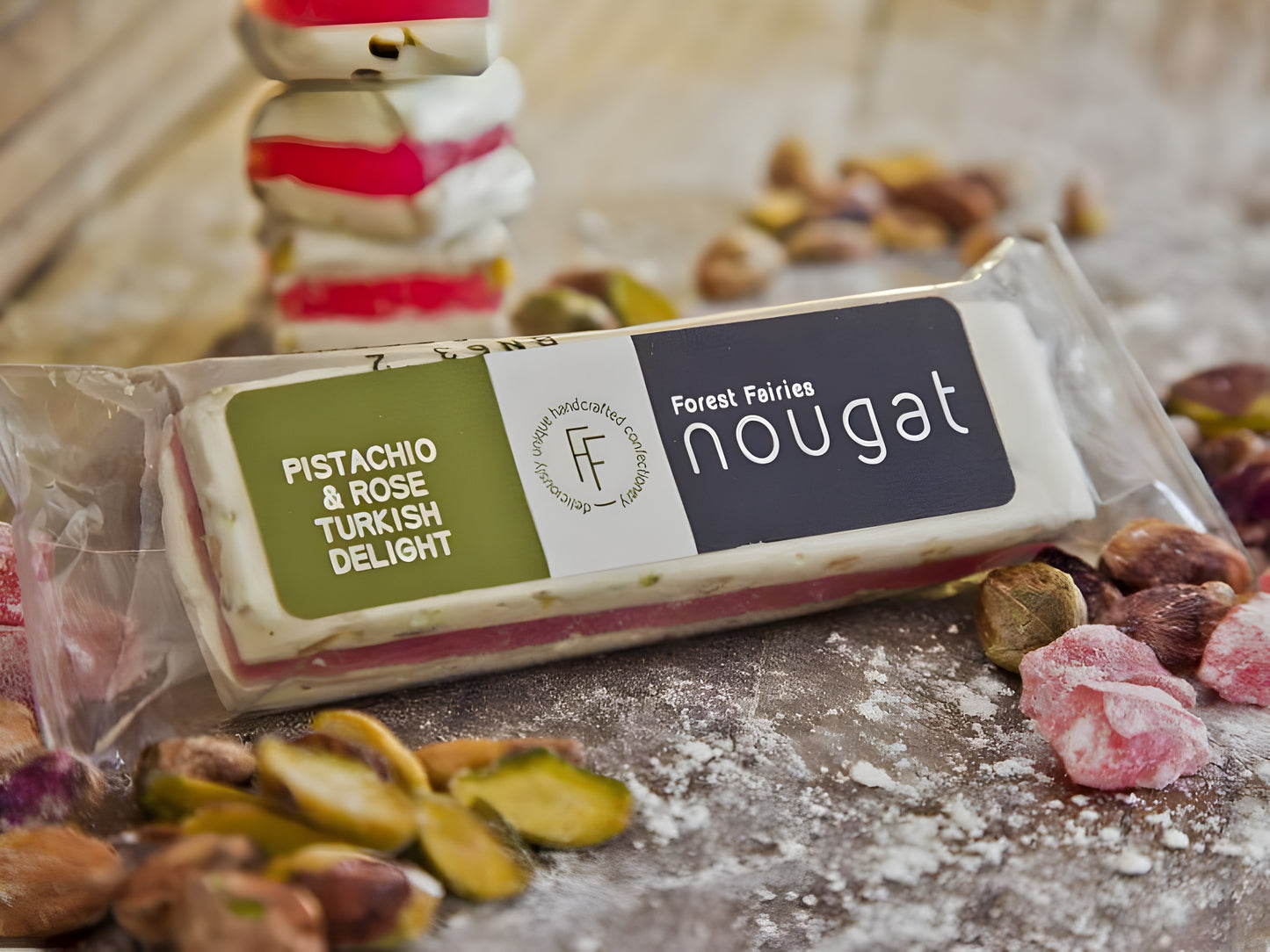 Pistachio and Turkish Delight Nougat