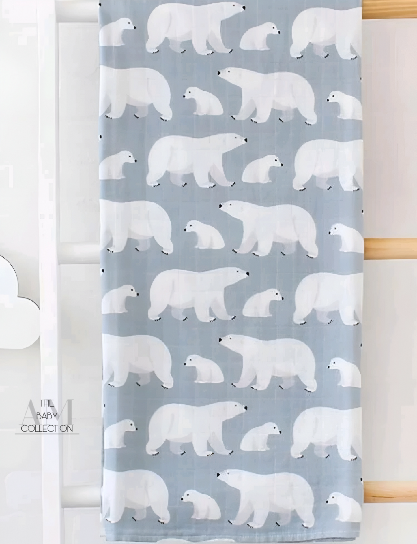 Polar Bear Muslin Swaddle