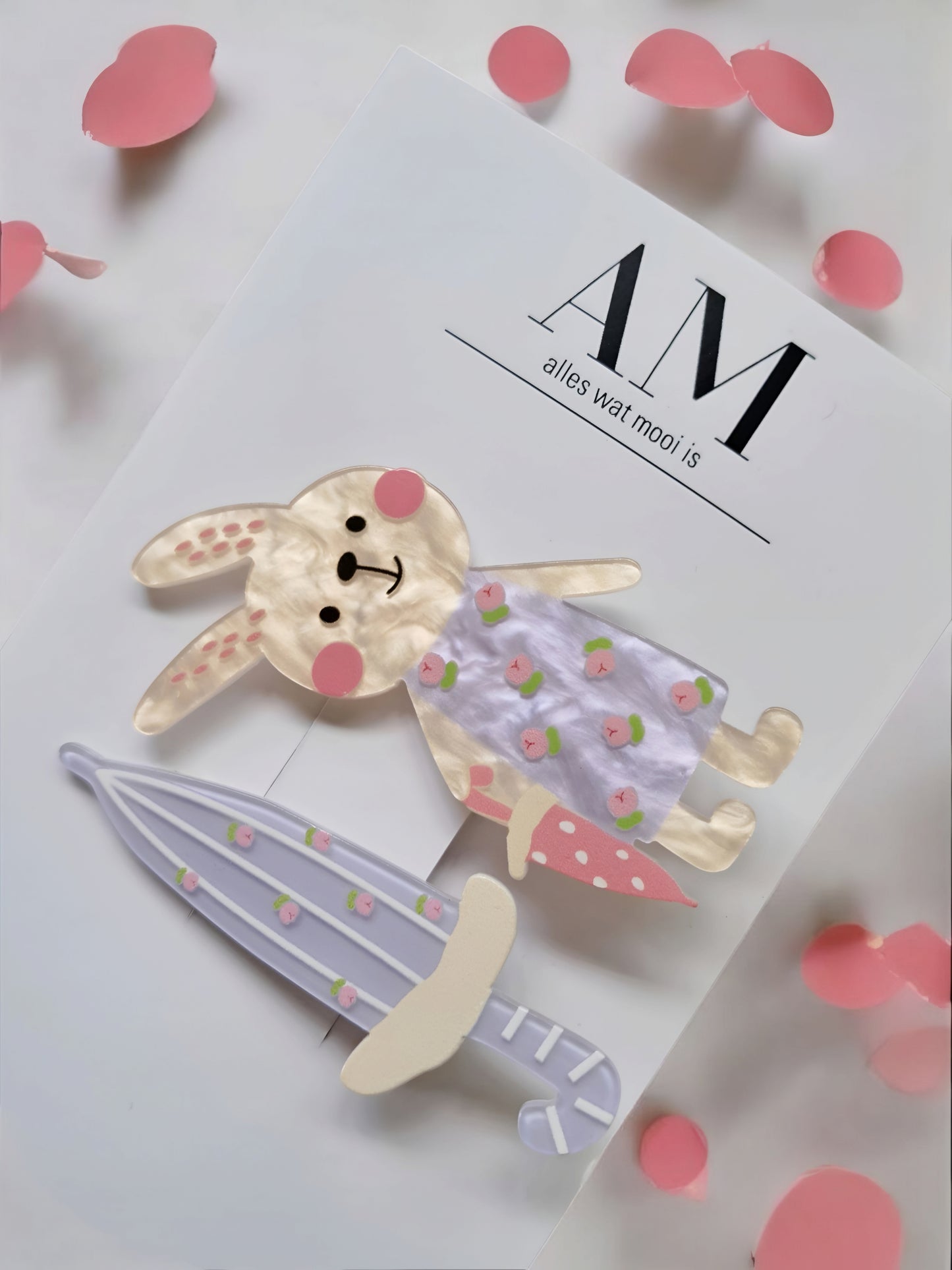 Bunny & Umbrella Hair Clip Set