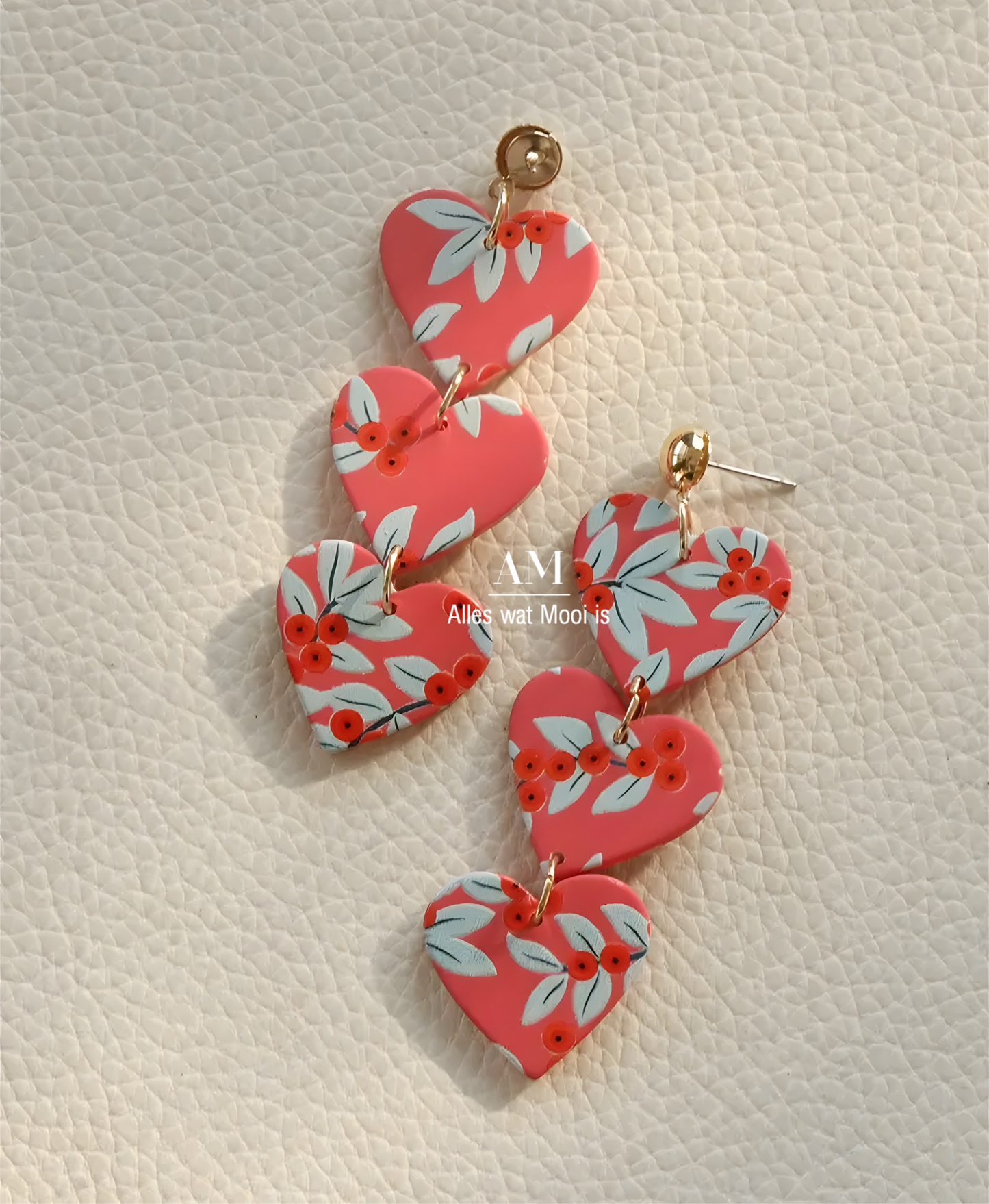 Heart Leaf Dangle Earrings