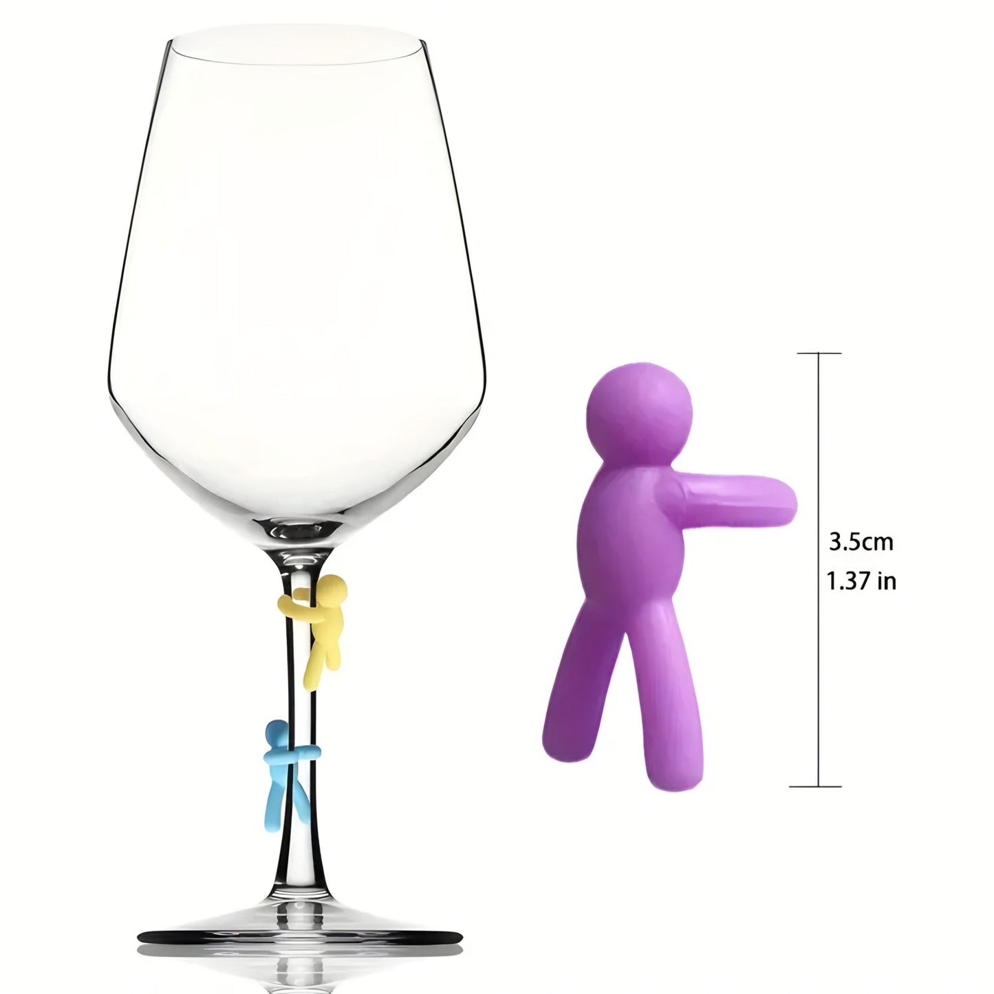 Mini Figurine Wine Glass Markers