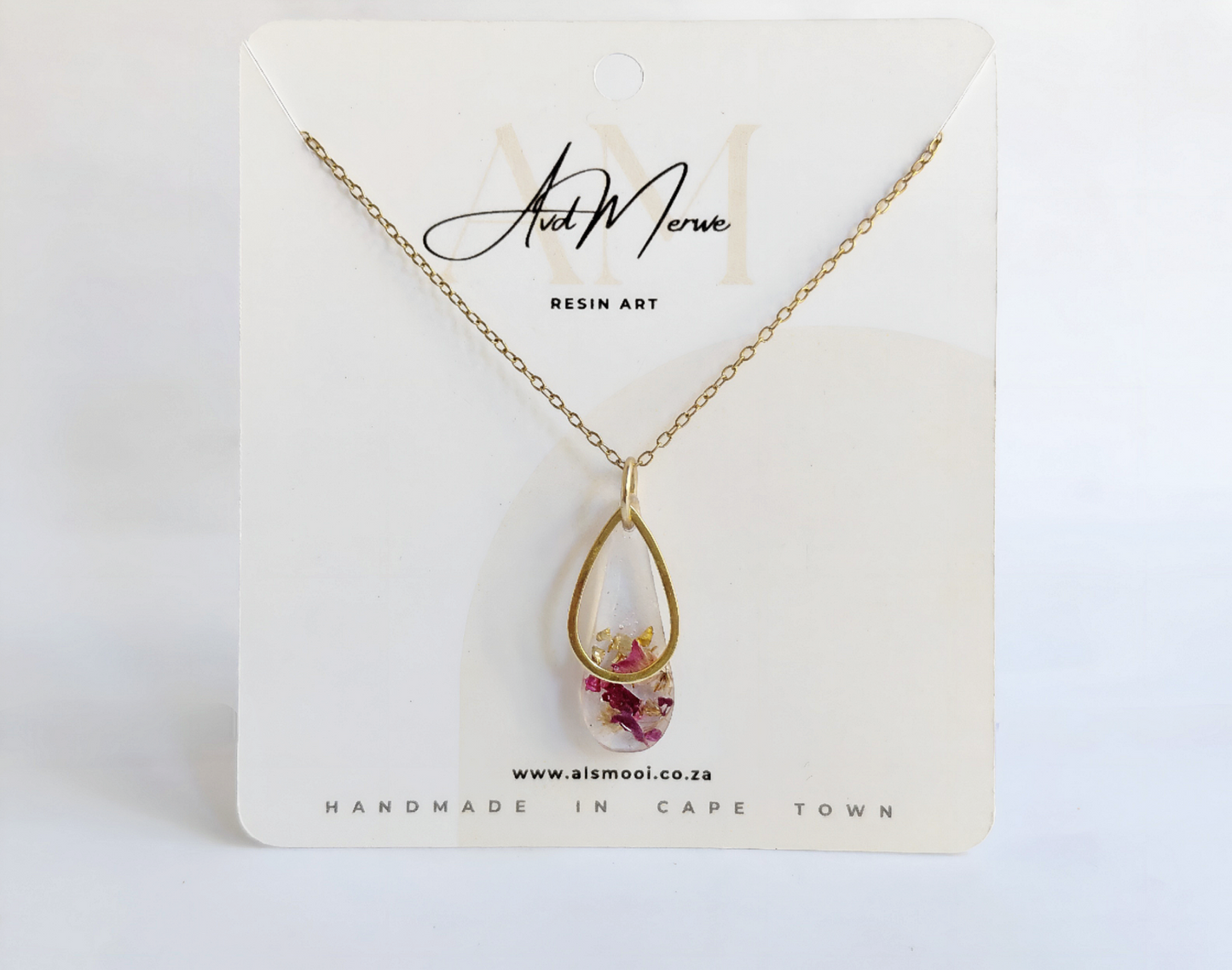 Floral Teardrop Necklace