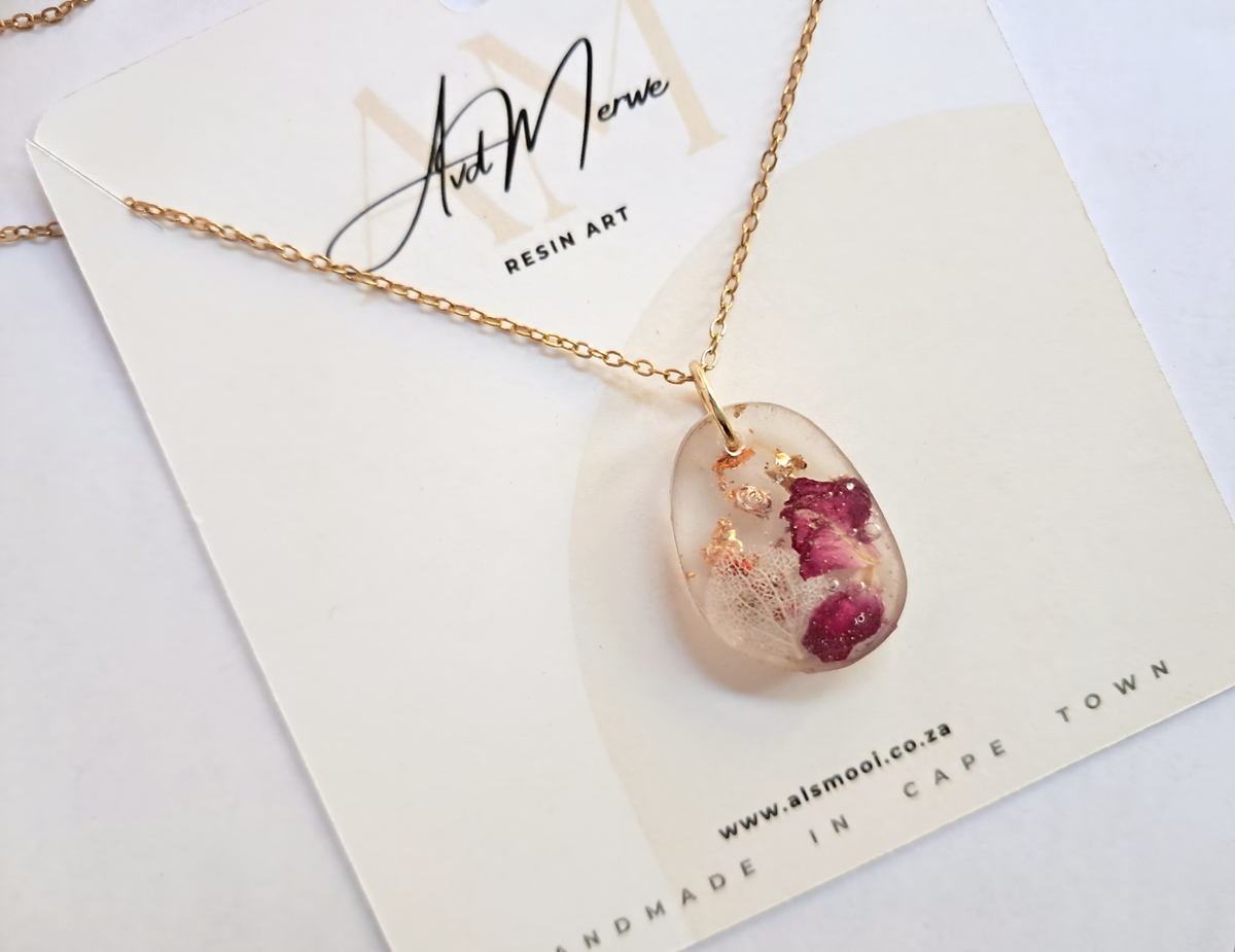 Rose & Hydrangea Petal Pendant