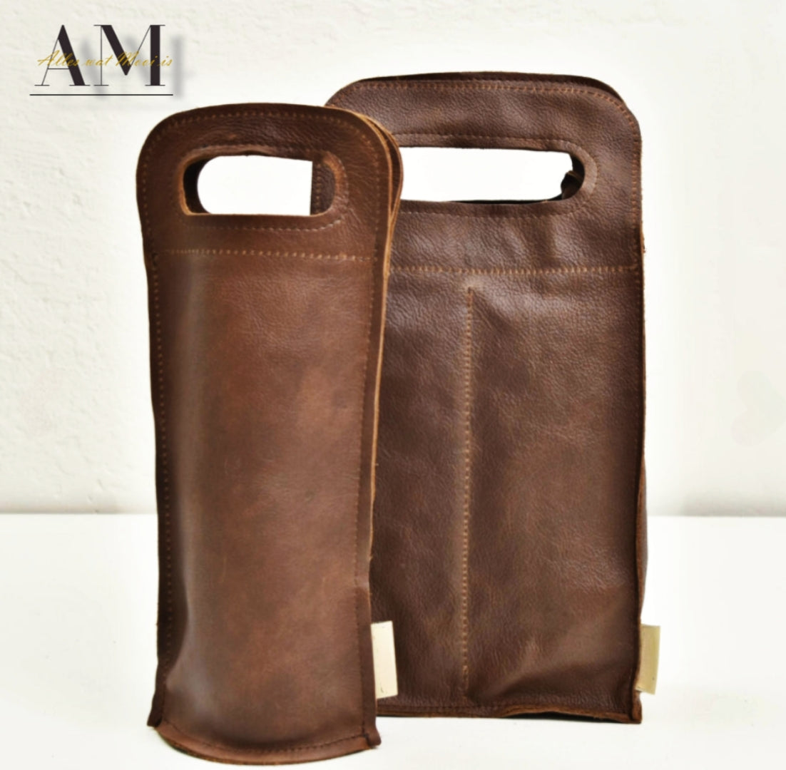 Genuine Leather Wine Bag