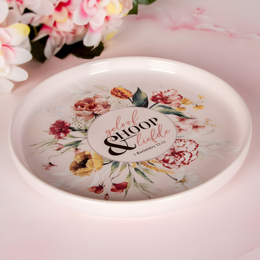 Geloof, Hoop & Liefde Ceramic Trinket