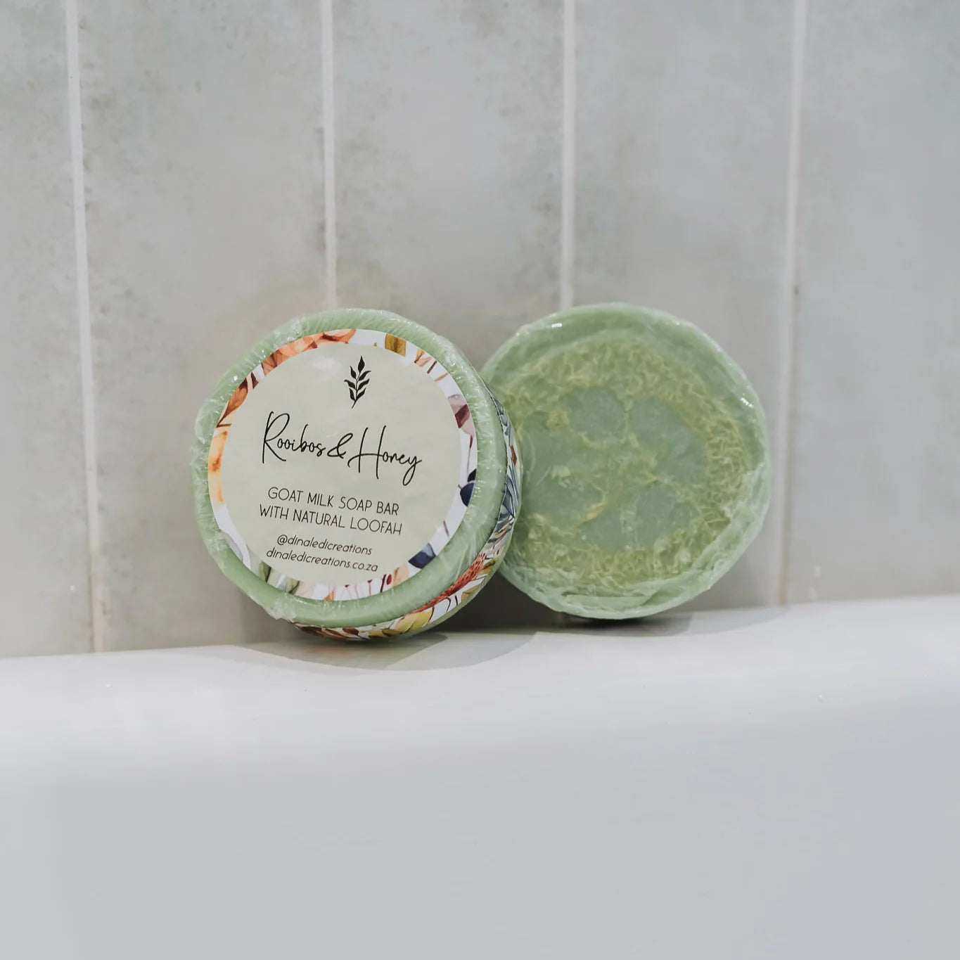 Goat Milk Loofah Soap Bar - Rooibos & Honey
