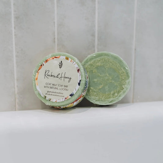 Goat Milk Loofah Soap Bar - Rooibos & Honey