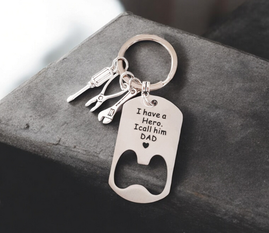 Hero Dad Key Ring & Bottle Opener