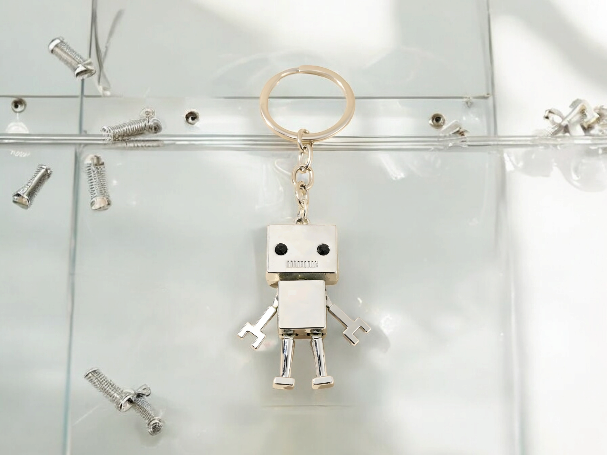 Vintage Metal Robot Key Ring – ALLES wat MOOI is