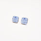 Blue & White Floral Studs