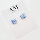 Blue & White Floral Studs