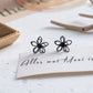 Black Flower Studs