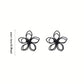 Black Flower Studs