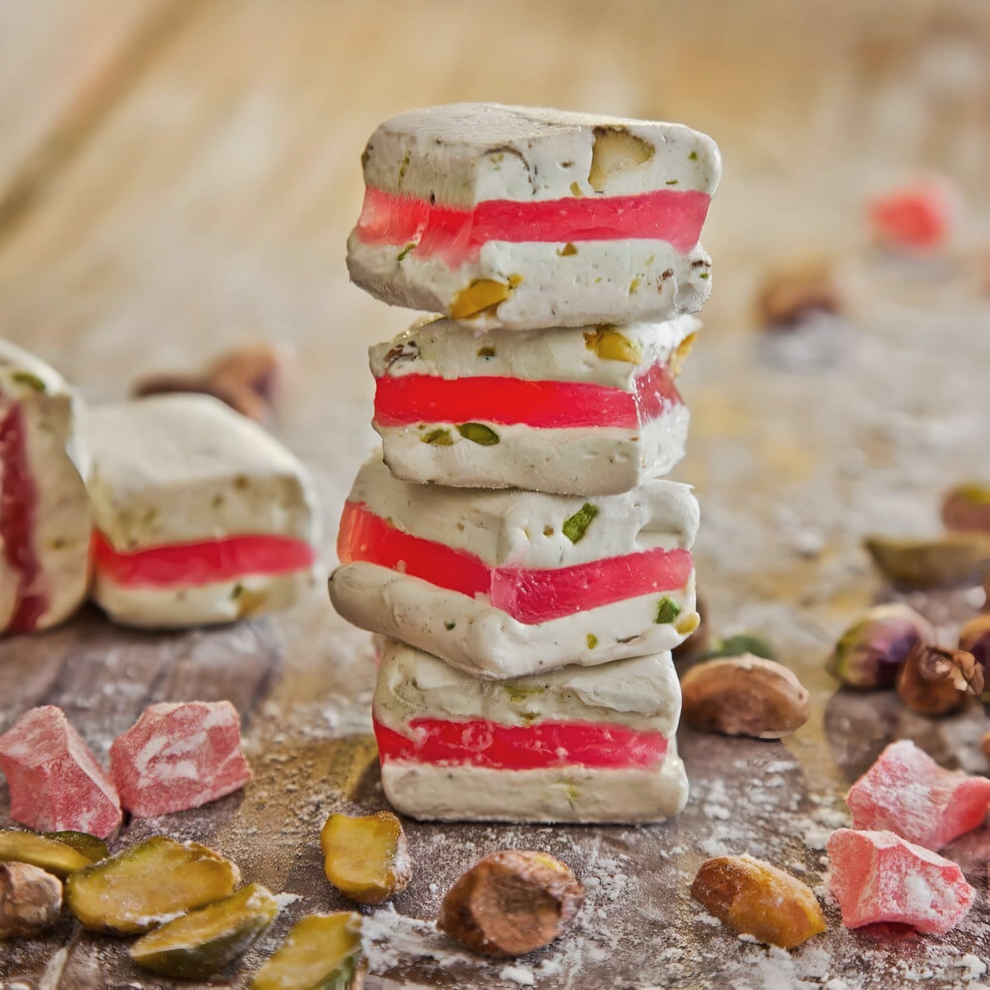 Pistachio and Turkish Delight Nougat