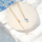Blue & White Heart Pendant Necklace