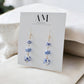 White Porcelain Beaded Earrings (long)