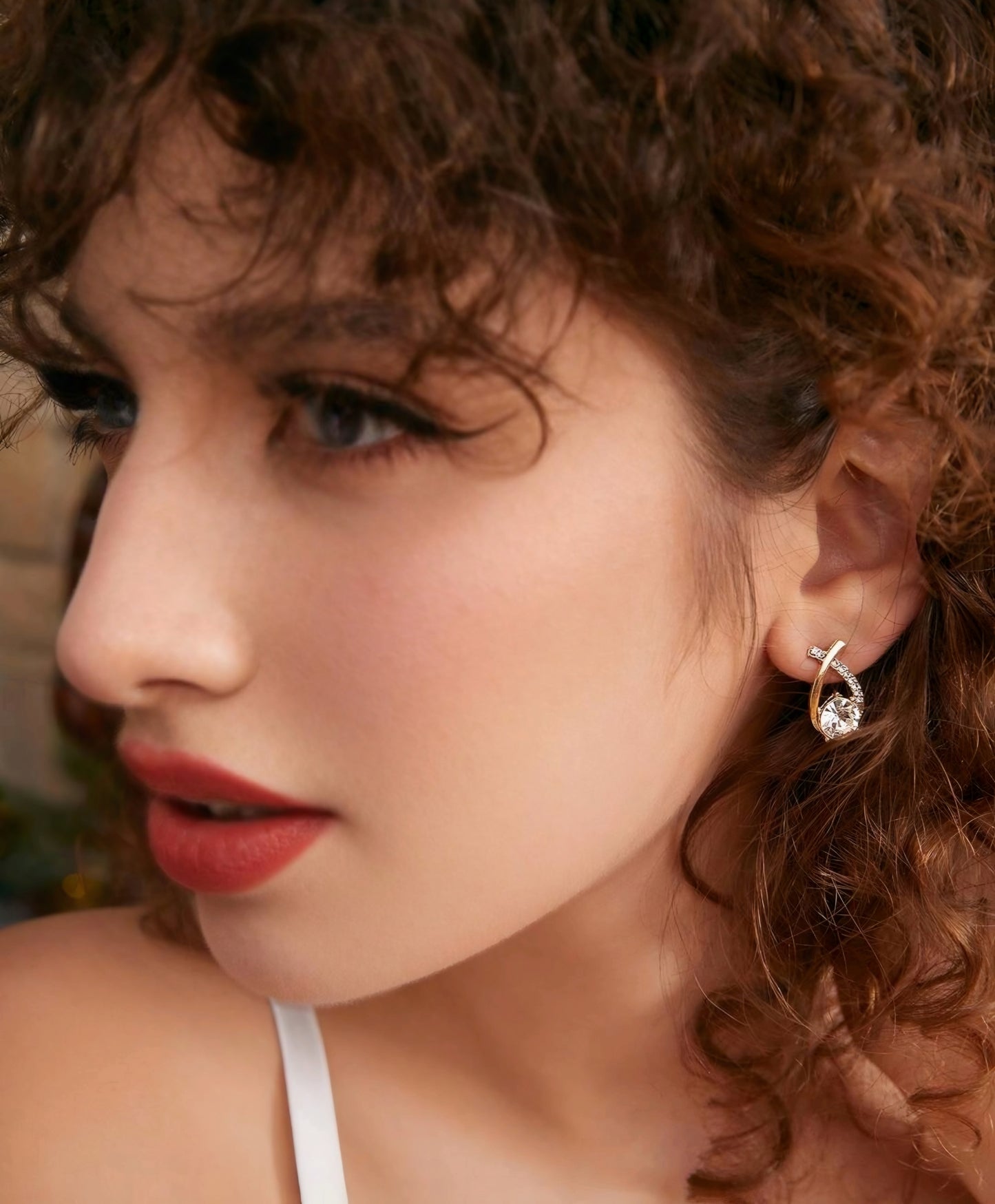 Criss Cross Cubic Zirconia Earrings