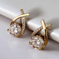 Criss Cross Cubic Zirconia Earrings