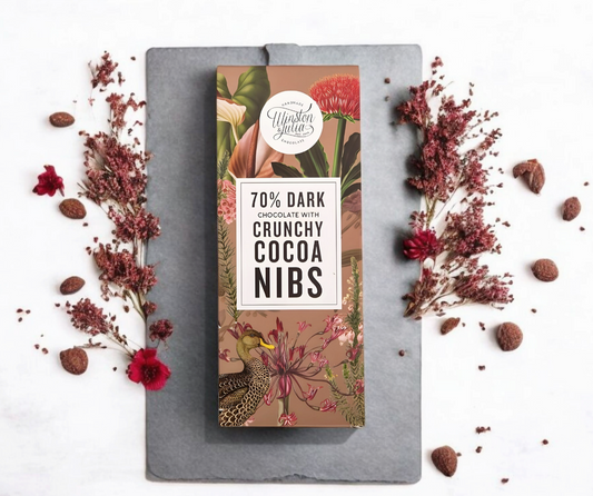 Dark Chocolate Cocoa Nibs Slab