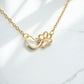 Gold Plated Heart Paw Necklace