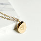 Stainless Steel 18k Gold Plated Heart Engraved Necklace