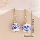 Blue & White Porcelain Beaded Earrings