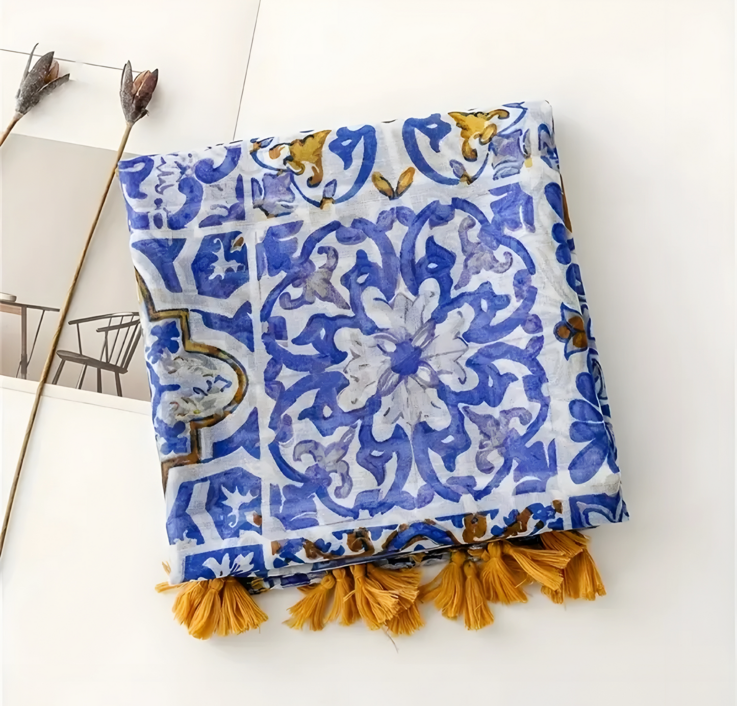 Blue & Yellow Scarf