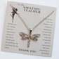 Dragonfly Teacher Necklace