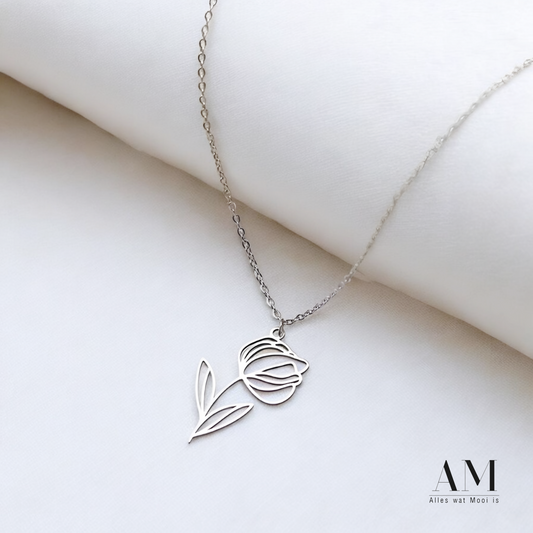 Stainless Steel Flower Necklace (PRE-ORDER: AVAILABLE FROM 15 AUG)