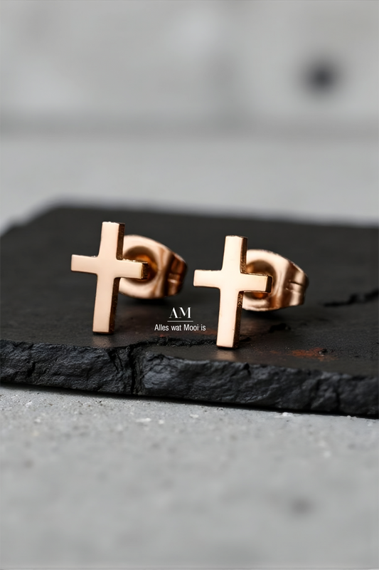 Petite Stainless Steel Cross Earrings