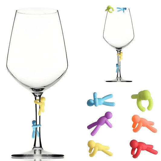 Mini Figurine Wine Glass Markers