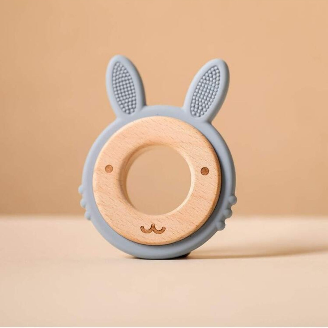 Bunny Wooden Silicone Teether