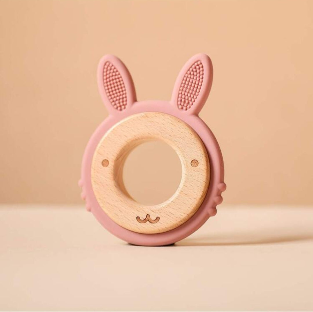 Bunny Wooden Silicone Teether