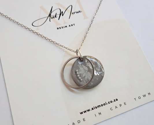 Silver Floral Sparkle Necklace