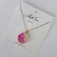 Gold & Pink Heart Necklace