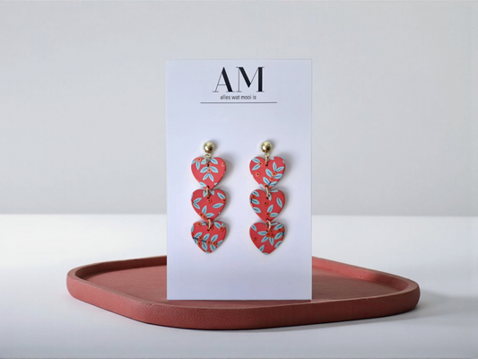 Heart Leaf Dangle Earrings