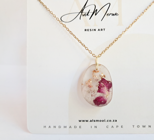 Rose & Hydrangea Petal Pendant