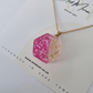Gold & Pink Heart Necklace