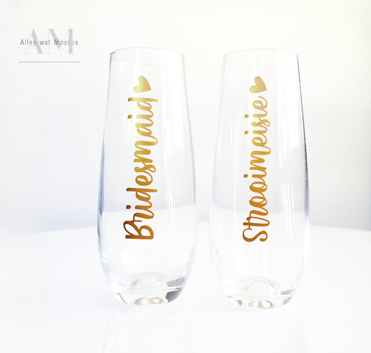 Bridesmaid / Strooimeisie Glass